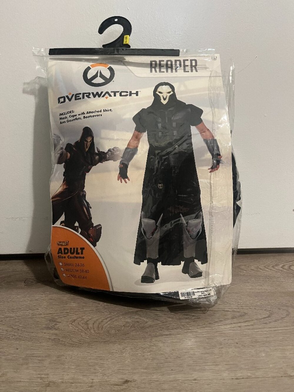 Spirit Halloween Overwatch Reaper Costume Adult Medium Black Cosplay Outfit